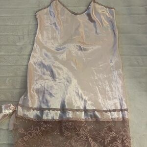 VINTAGE Lady Cameo Pink Satin Slip Dress